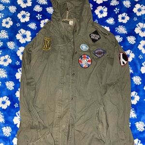 Ashley By 26 International Olive Green Patch Jacket